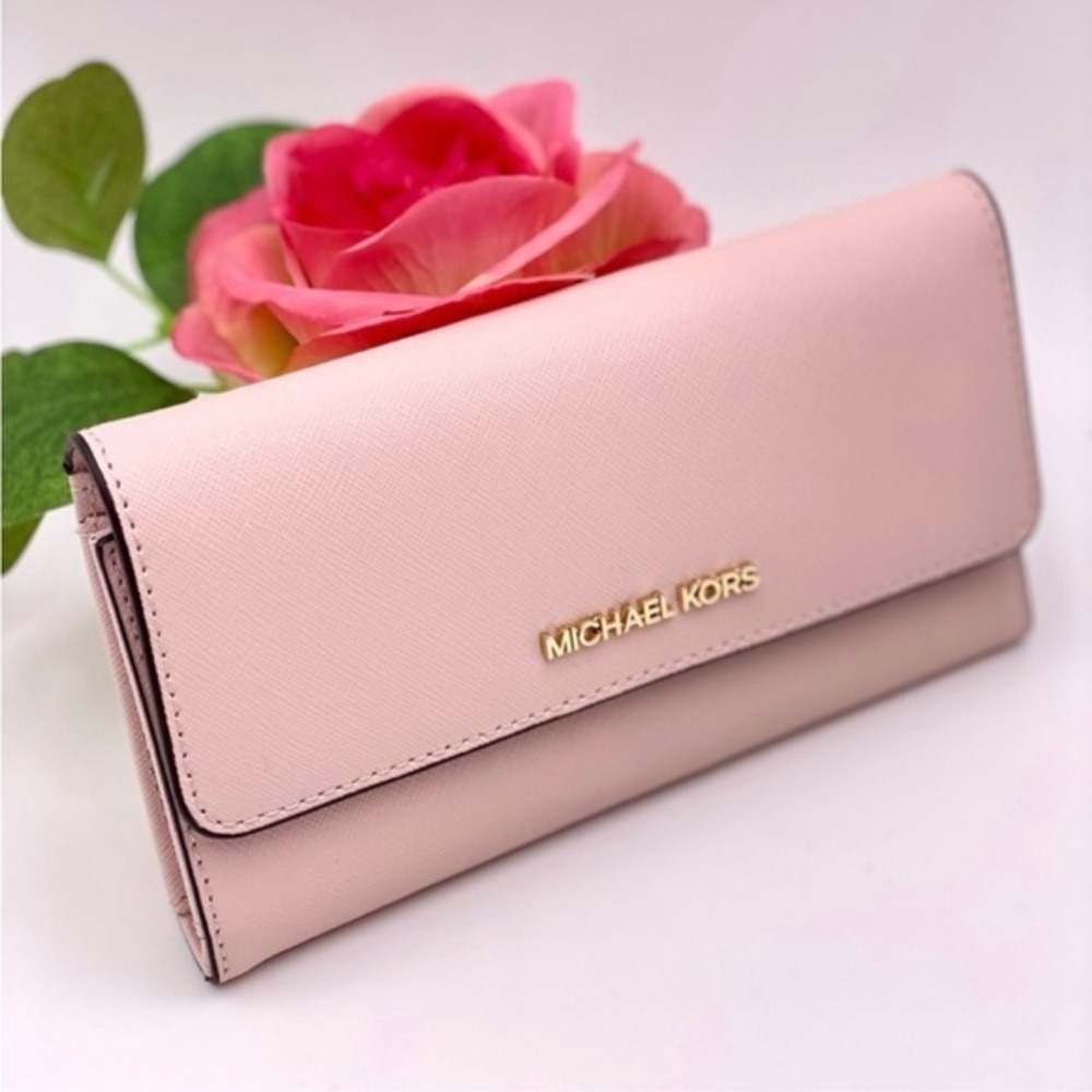 Michael Kors LG Trifold Wallet Pink Powder Blush
